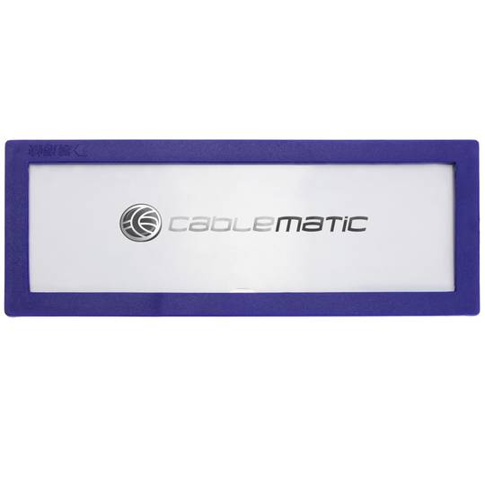 Etiqueta magnética com quadro azul e ímã sinai 120x45mm