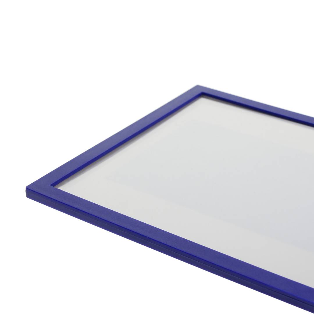 Etiqueta magnética com quadro azul e ímã sinai 100x68mm