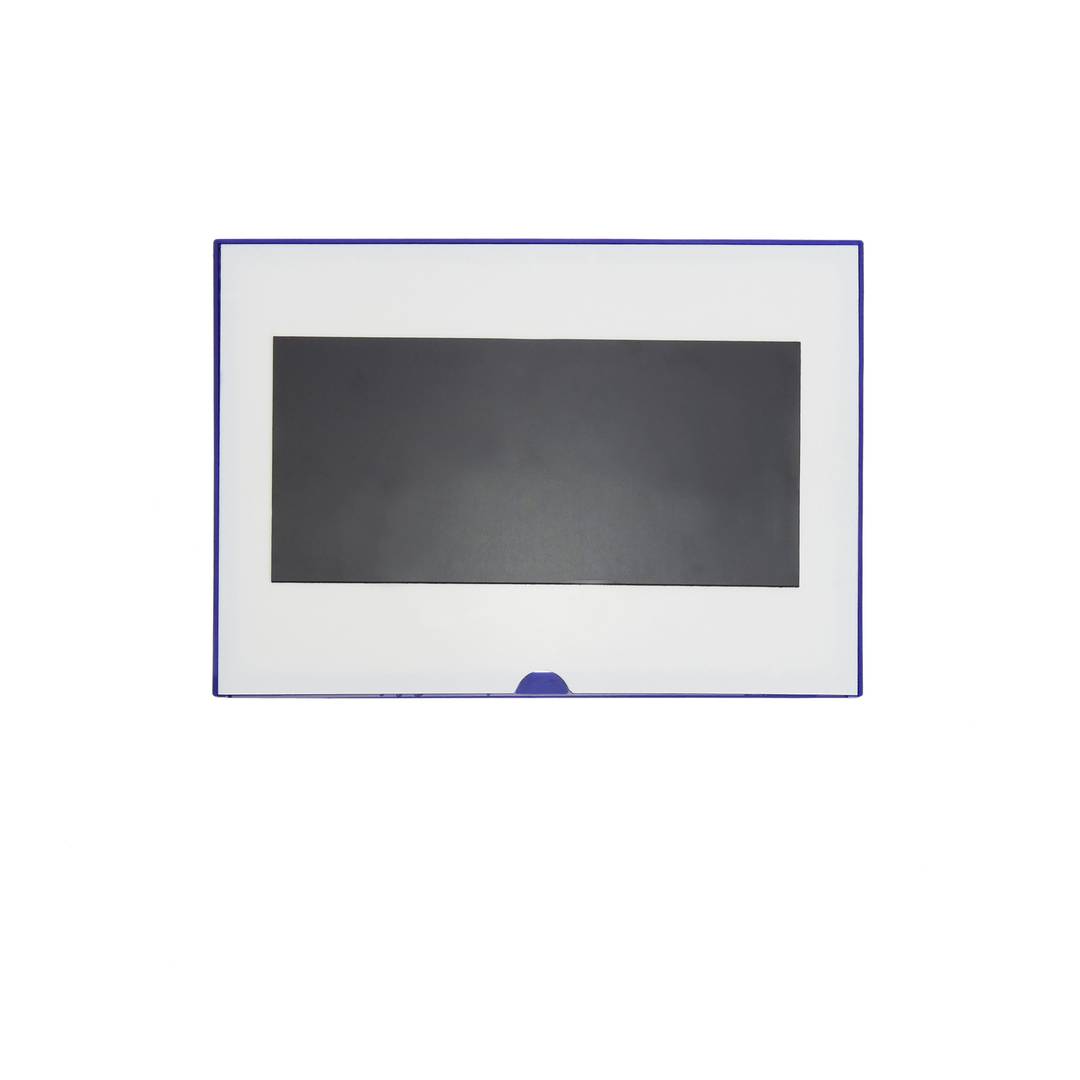 Etiqueta magnètica amb marc blau amb imant rètol de 115x81 mm