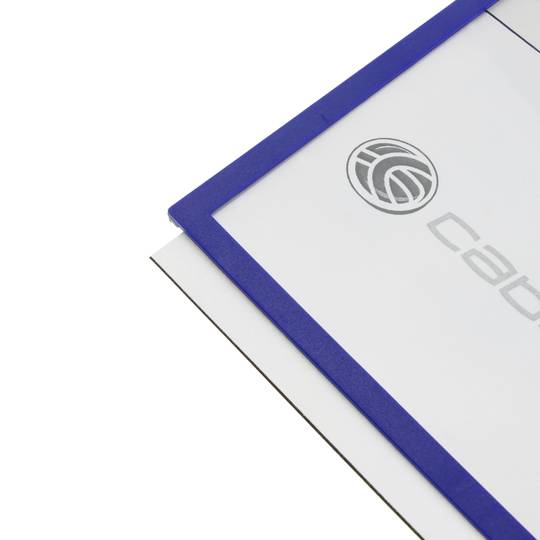Etiqueta magnètica amb marc blau amb imant rètol de 115x81 mm