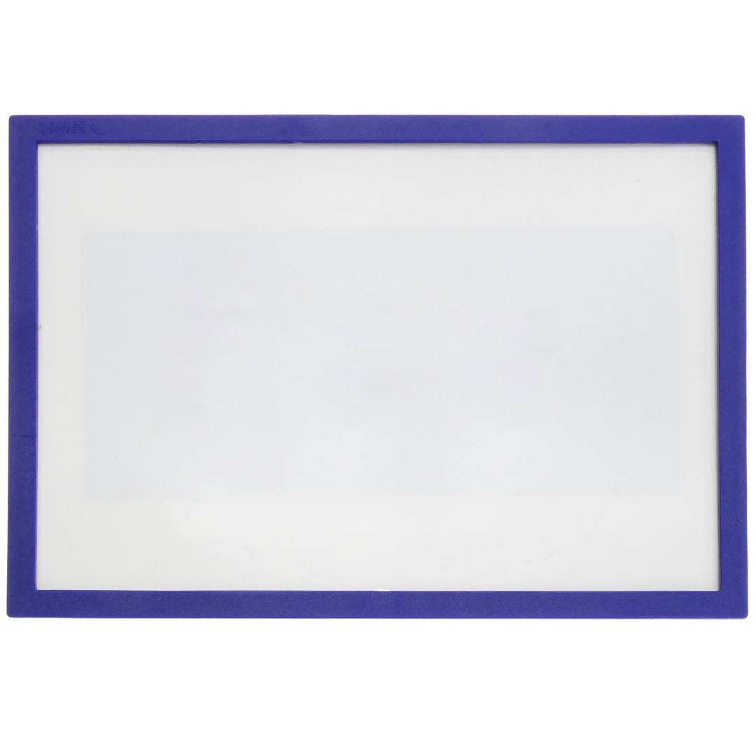 Etiqueta magnética con marco azul con imán letrero de 161x113 mm