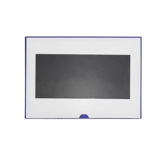 Etiqueta magnética con marco azul con imán letrero de 161x113 mm