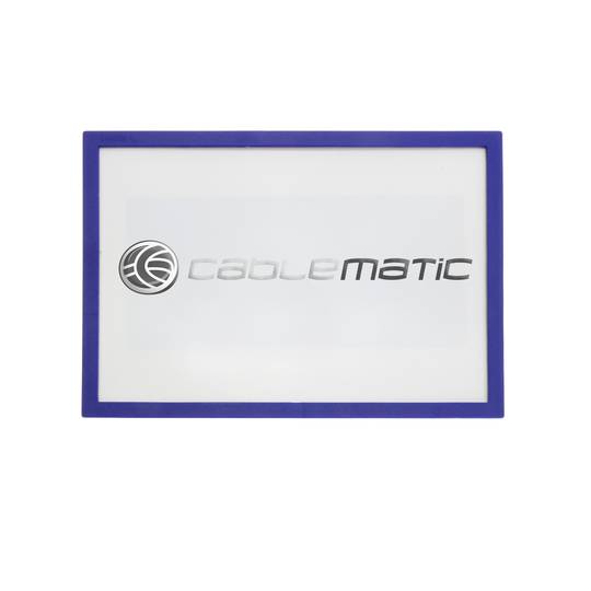 Etiqueta magnética com quadro azul e ímã sinai 440x312 mm