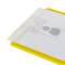 Copertura di plastica per la carta d'identità verticale B7 88x120mm giallo