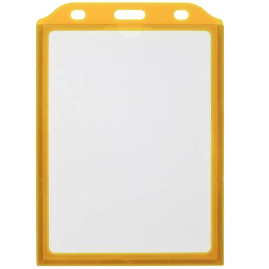 Funda de plástico para carnet de identidad ID vertical A7 72x105mm amarillo