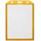 Funda de plástico para carnet de identidad ID vertical A7 72x105mm amarillo