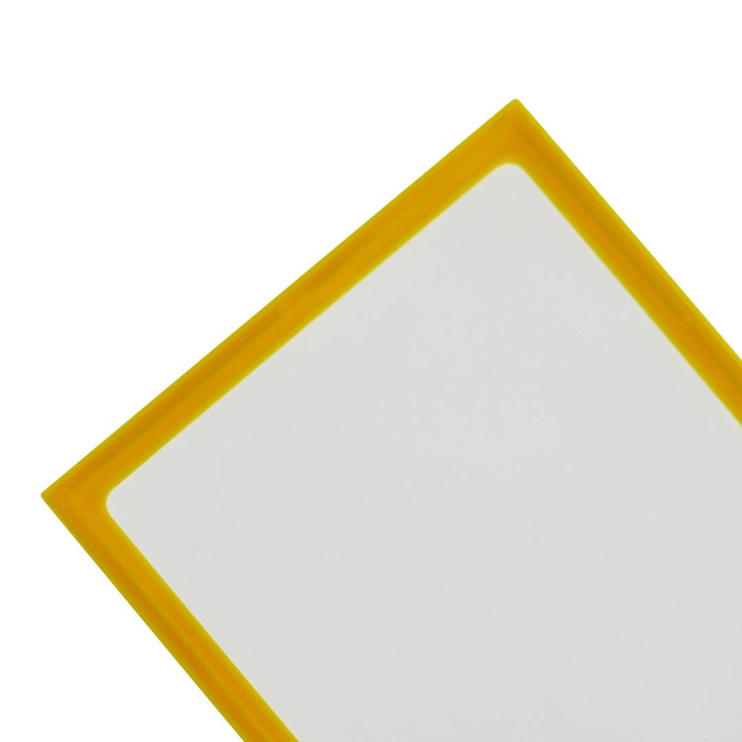 Funda de plástico para carnet de identidad ID vertical A7 72x105mm amarillo