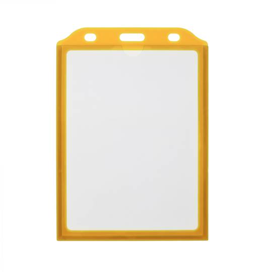 Funda de plástico para carnet de identidad ID vertical A7 72x105mm amarillo