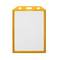 Funda de plástico para carnet de identidad ID vertical A7 72x105mm amarillo