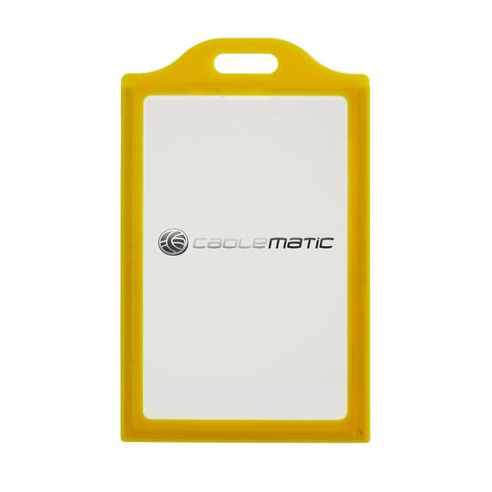Plastic hoes voor ID-kaart ID verticaal A8 54x83mm geel