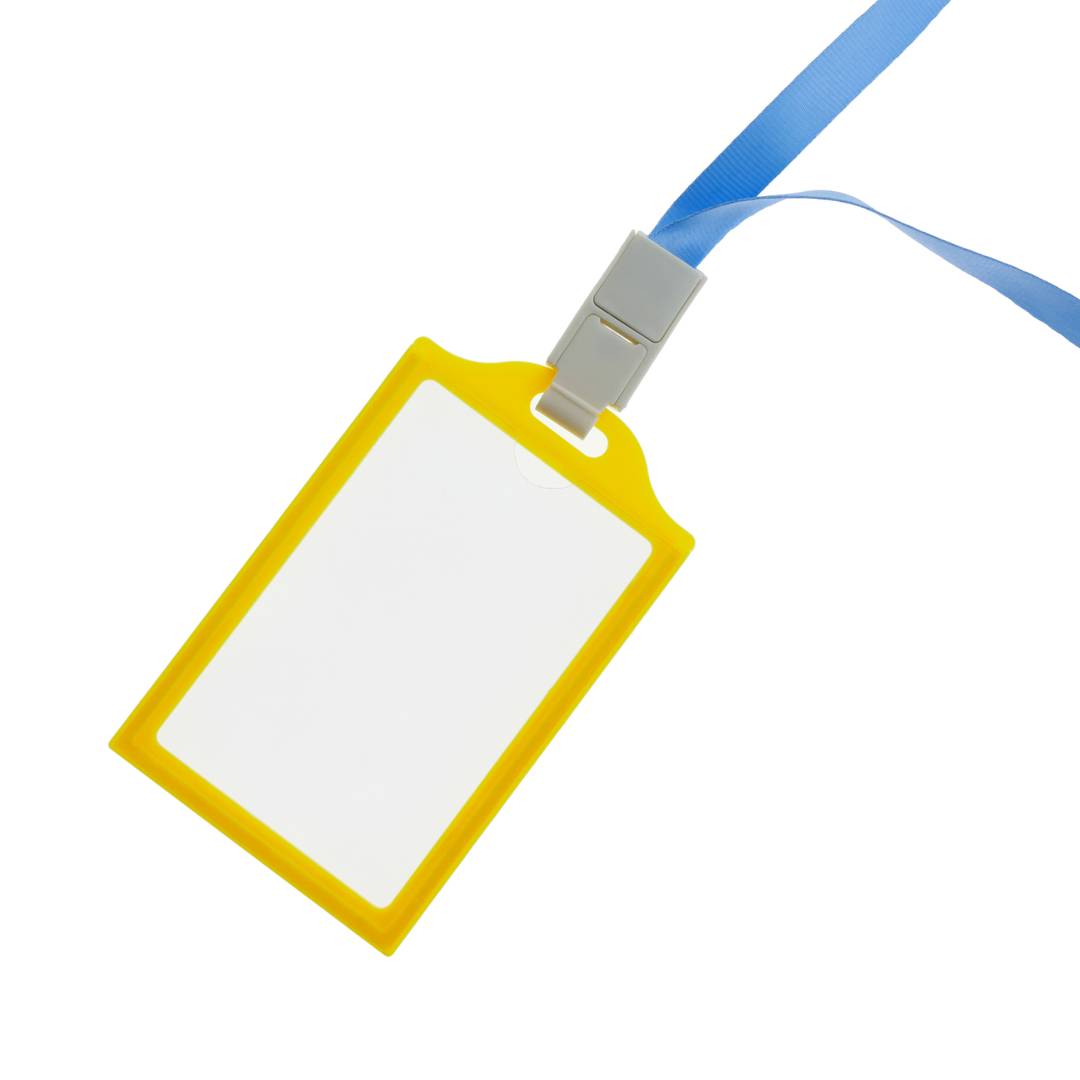Plastic hoes voor ID-kaart ID verticaal A8 54x83mm geel