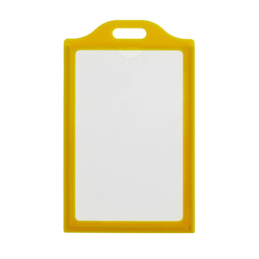 Keel Gelach mechanisme Plastic hoes voor ID-kaart ID verticaal A8 54x83mm geel - Cablematic