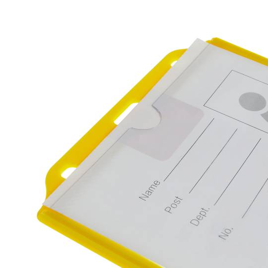 Plastic sleeve for ID card A7 horizontal ID 104x74mm yellow