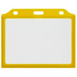 manicotto di plastica per la carta d'identità ID orizzontale A8 84x54mm giallo