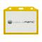manga de plástico para cartões de identificação horizontal ID A8 84x54mm amarelo