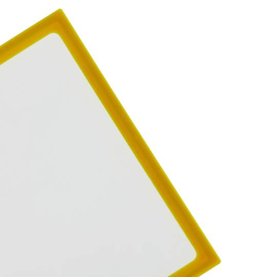 manga de plástico para cartões de identificação horizontal ID A8 84x54mm amarelo