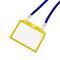manga de plástico para cartões de identificação horizontal ID A8 84x54mm amarelo