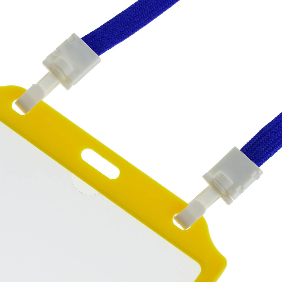 manga de plástico para cartões de identificação horizontal ID A8 84x54mm amarelo