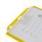 manga de plástico para cartões de identificação horizontal ID A8 84x54mm amarelo