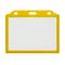 manga de plástico para cartões de identificação horizontal ID A8 84x54mm amarelo