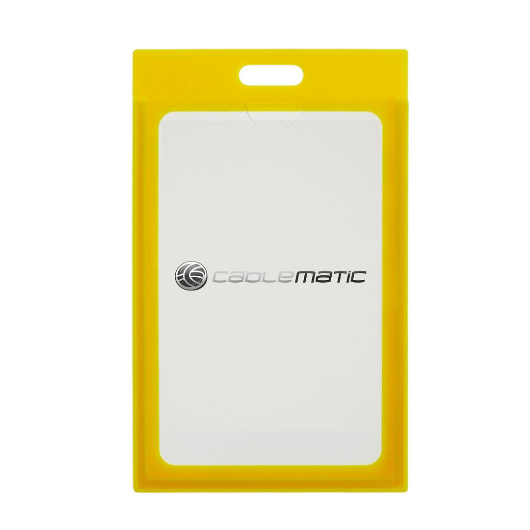 Kunststoffhülse für ID-Karten-Vertikale-ID B8 60x91mm gelb