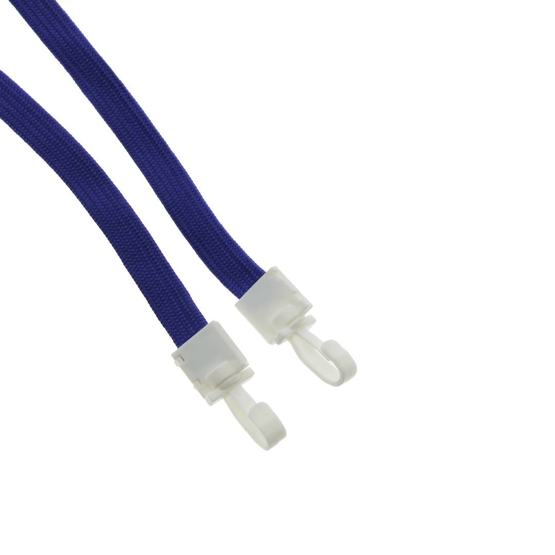 Laccio per sospeso di carta d'identità in collo con doppia clip blu