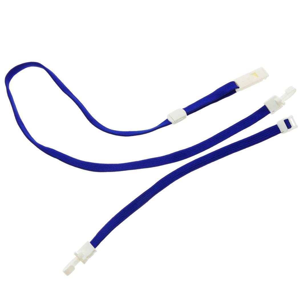 Laccio per sospeso di carta d'identità in collo con doppia clip blu