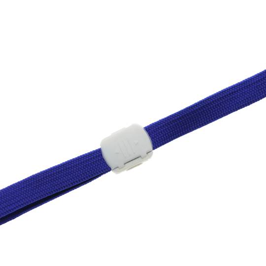 Laccio per sospeso di carta d'identità in collo con doppia clip blu