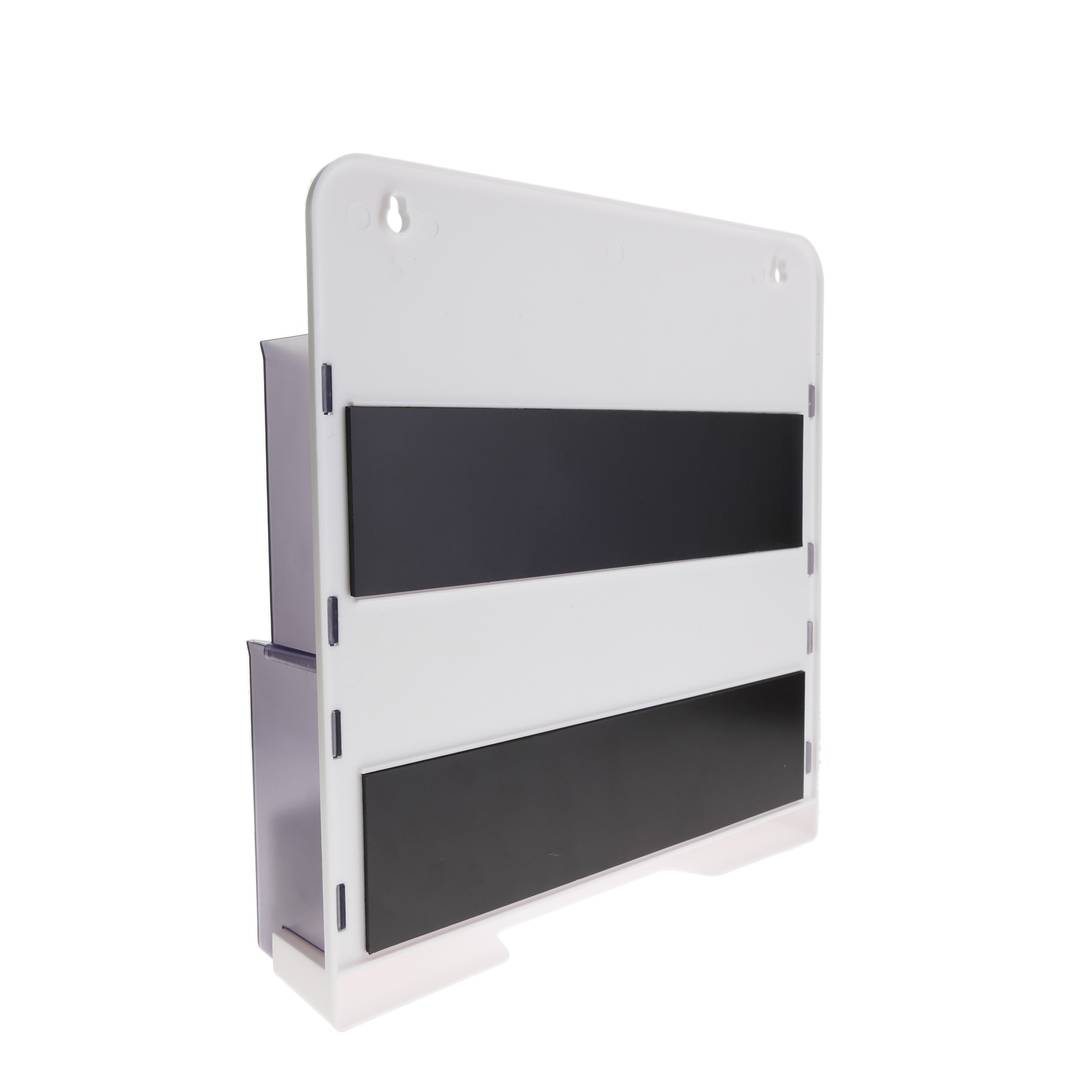 Portafolletos de pared magnético de 270x257x65mm de 3 divisiones para folletos