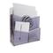Portafolletos de pared magnético de 270x257x65mm de 3 divisiones para folletos