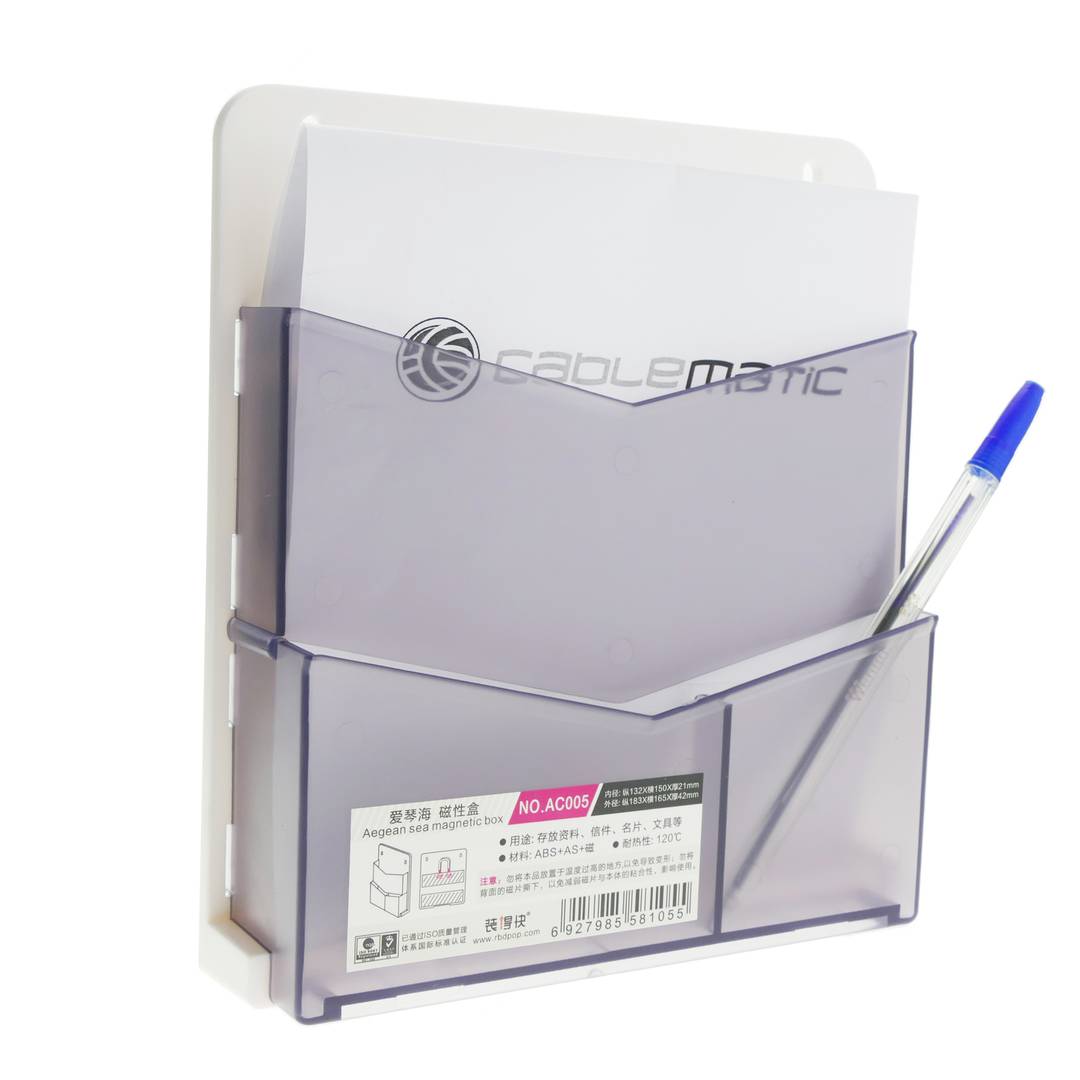 Portafulletons de paret magnètic de 183x165x42mm de 3 divisions per a fullets