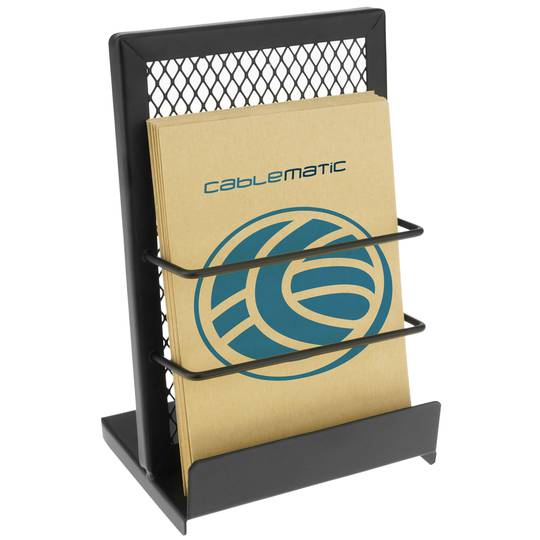 Prospekthalter aus Metall 115 x 80 x 180 mm für Broschüren