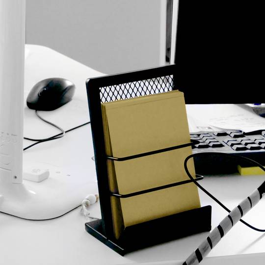 Prospekthalter aus Metall 115 x 80 x 180 mm für Broschüren