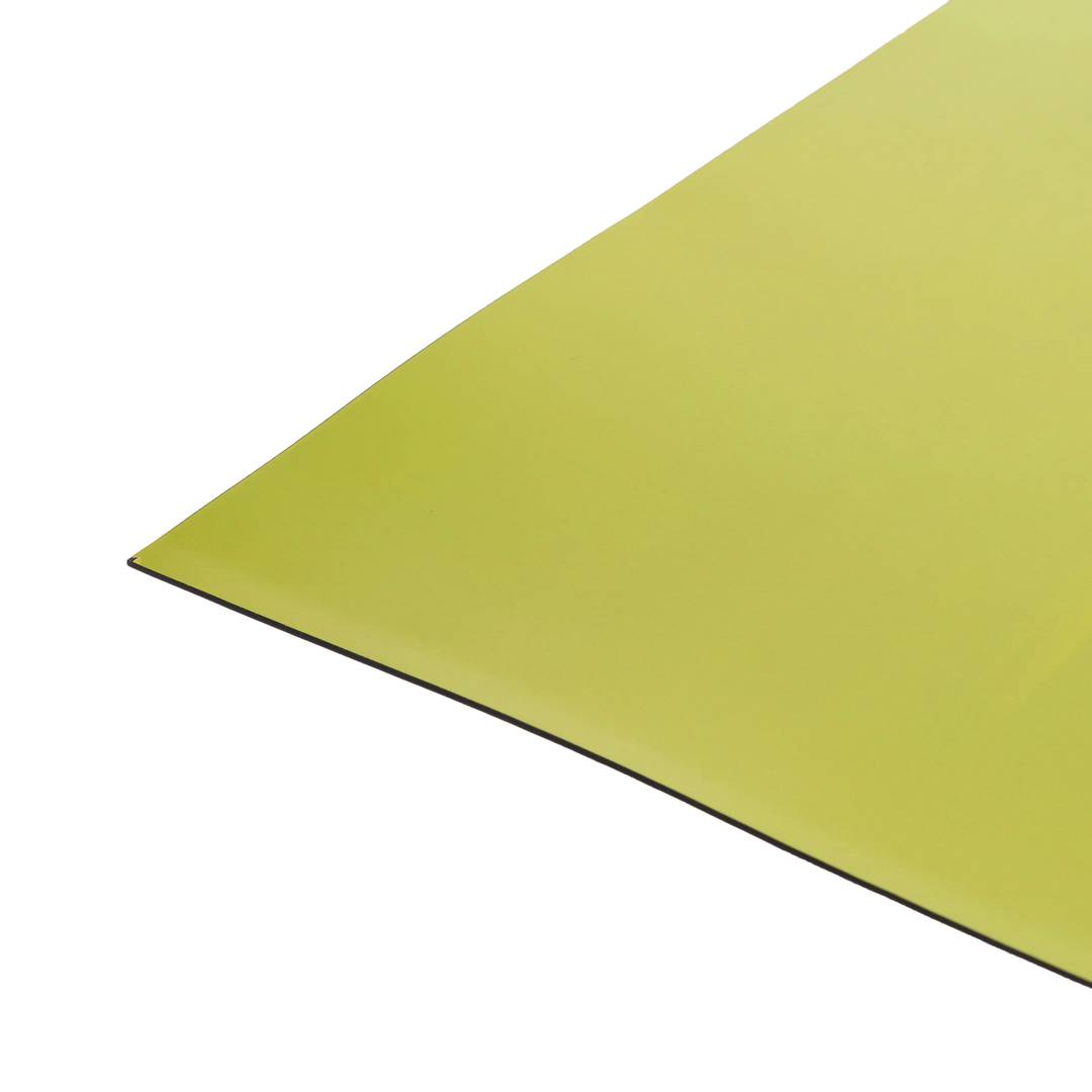Magnetic poster label flexible yellow A4 with magnet