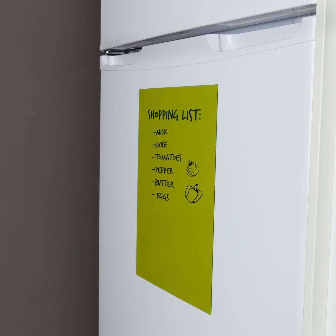Magnetic poster label flexible yellow A4 with magnet
