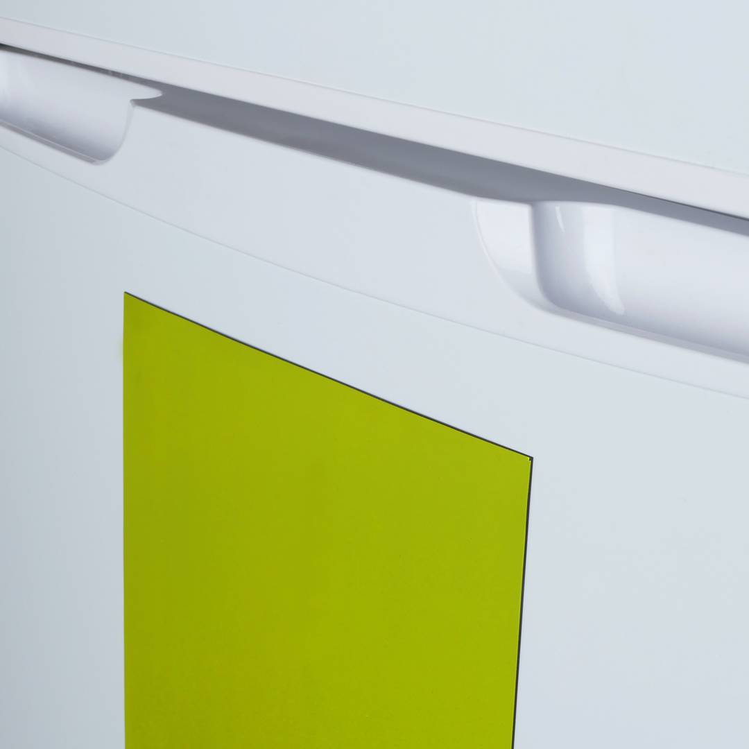 Magnetic poster label flexible yellow A4 with magnet