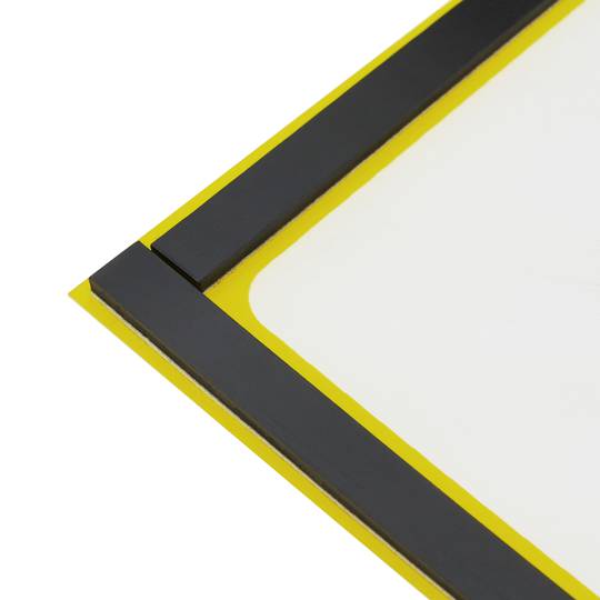 Marco magnético flexible amarillo A3 para letreros con imán
