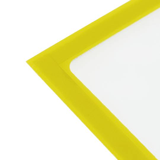 Marco magnético flexible amarillo A3 para letreros con imán