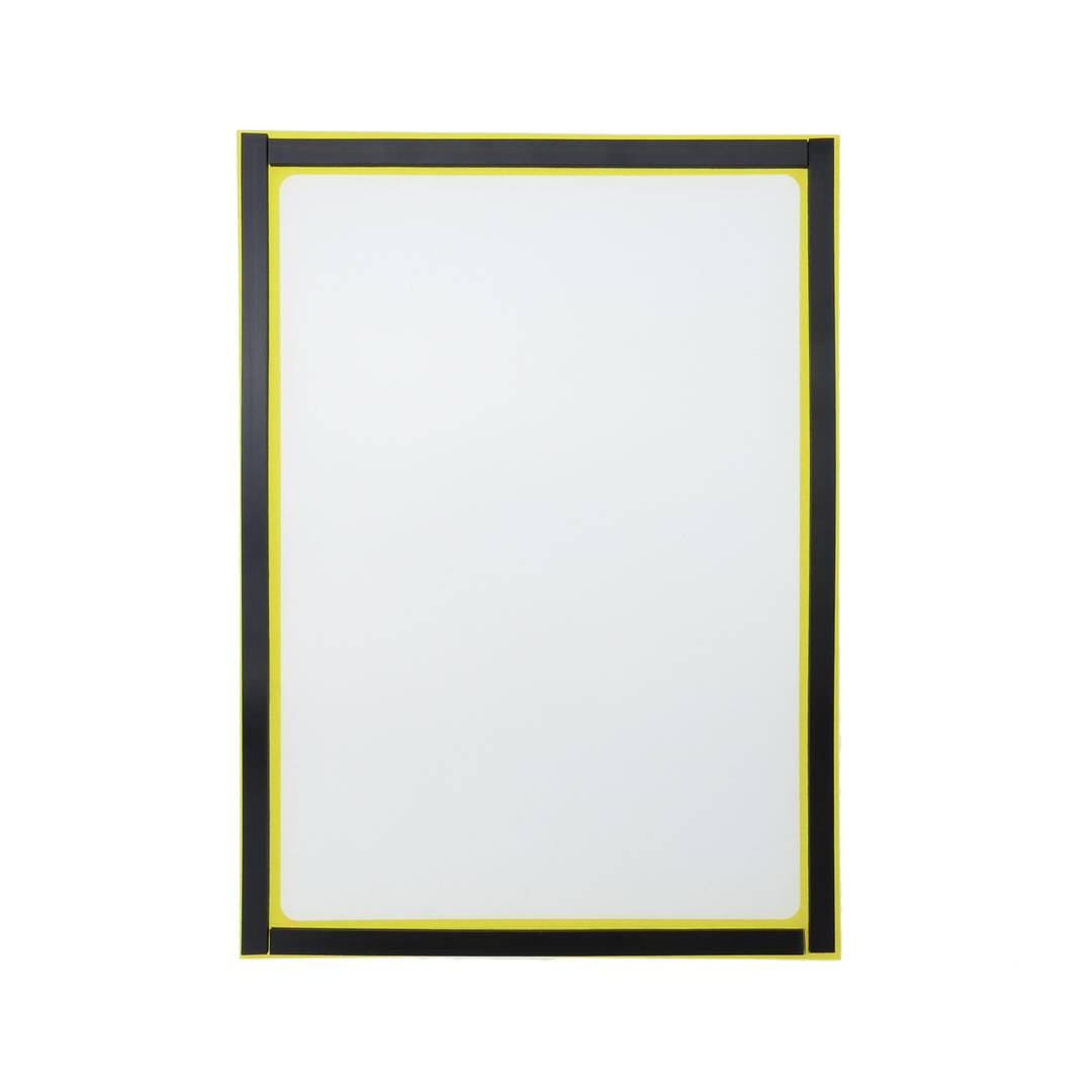 Cornice magnetico porta avvisi per visualizzazione dei documenti A5 con  telaio flessibile giallo - Cablematic