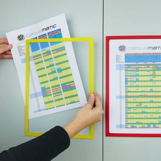 Magnetrahmen Magnetic Dokumenten-Displayhalter in A5 mit gelb flexiblen Rahmen