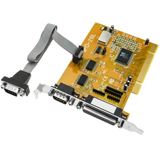 Karta uPCI serii równoległej 16C550 Titan z 2 portami RS232 i 1 portem równoległym