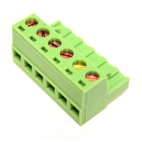 Connector femella per circuit imprès 6 terminals 5.08mm