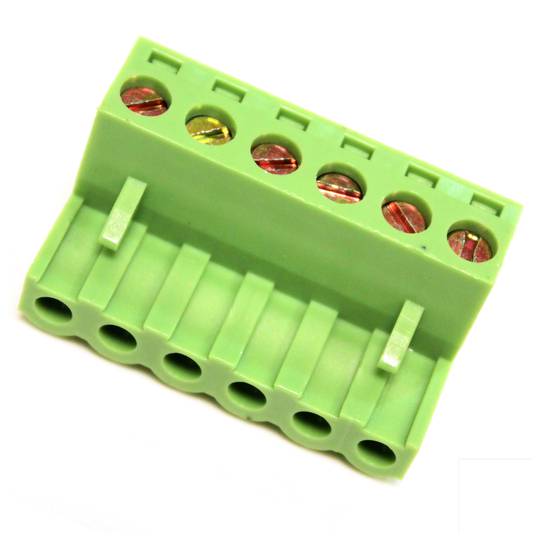 Connector femella per circuit imprès 6 terminals 5.08mm