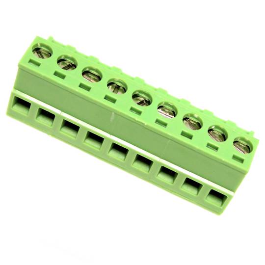 Connector femella per circuit imprès 9 terminals 5.08mm