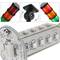 Tour de signalisation industrielle. Feu de signalisation avec lampes LED clignotante rouge orange verte 12 VDC