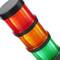 Tour de signalisation industrielle. Feu de signalisation avec lampes LED clignotante rouge orange verte 12 VDC