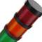 Tour de signalisation industrielle. Feu de signalisation avec lampes LED clignotante rouge orange verte 12 VDC
