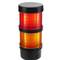 Tour de signalisation industrielle. Feu de signalisation avec lampes LED rouge orange 12 VDC noir