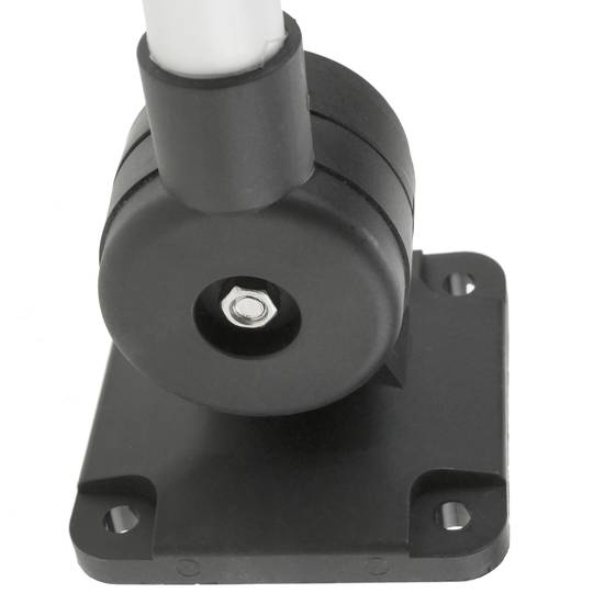 Torre de sinalização industrial. Semáforo com luz LED vermelha laranja verde 12 VDC Preto