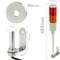 Industrial signaling tower lamp. Warning traffic light with red orange LED lights 12 VDC